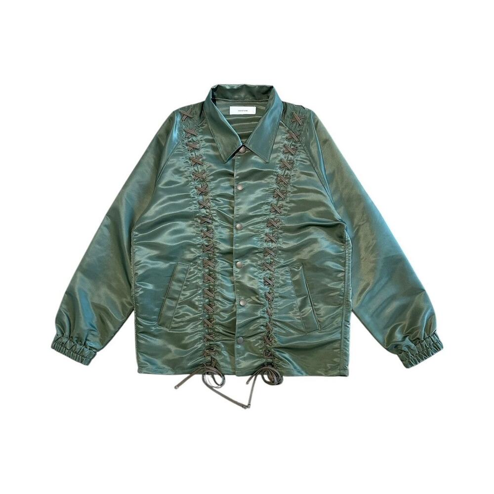 Laced bondage satin bomber